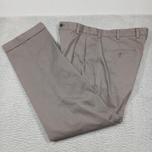 Brooks Brothers Advantage Chino‎ Pants Mens 35x30 Khaki Flat Front Dress Cotton